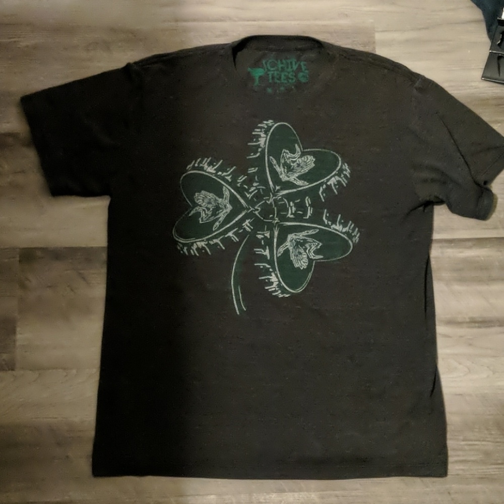 Black and grey marled St Patrick's day tee